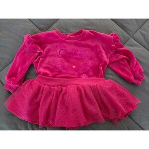 Hello Kitty Toddler Girl Dress 6/9 M Pink Tulle Skirt